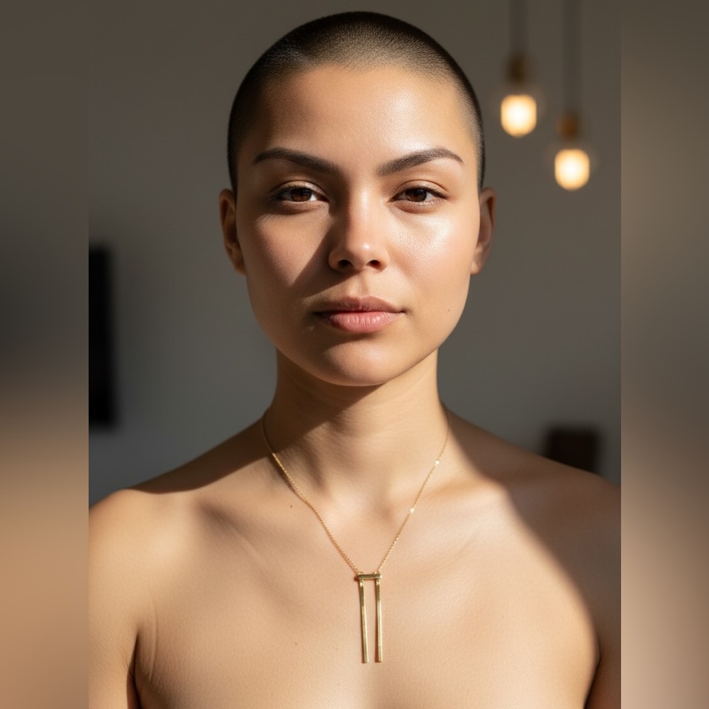 2/$30 Minimalist Gold Bar Drop Necklace - Elegant Everyday Pendant